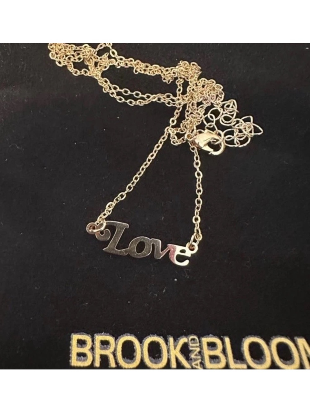 Macy's Gold Script "Love" Pendant Necklace